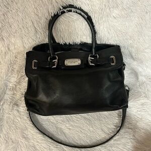 Michael Kors Hamilton Black with Silver Hardware